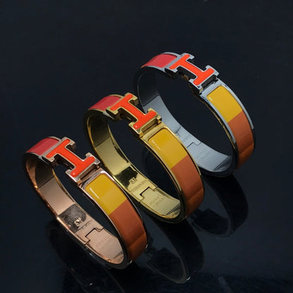 [Resenly Jewelry]H BRACELET ORANGE RAINBOW CERAMIC