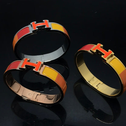 [Resenly Jewelry]H BRACELET ORANGE RAINBOW CERAMIC