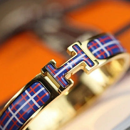 [Resenly Jewelry]H TARTAN BRACELET 12MM