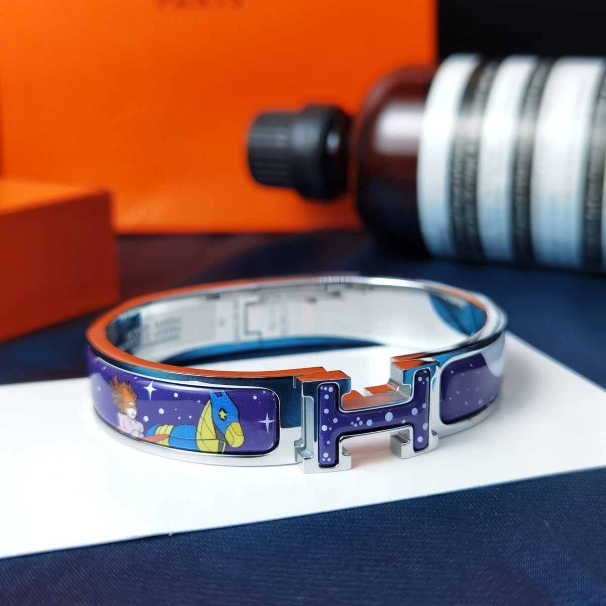 [Resenly Jewelry]H STAR AND MOON BRACELET 12MM