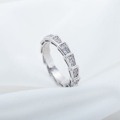 [Resenly Jewelry]SERPENTI RING SILVER DIAMOND PAVED 3MM