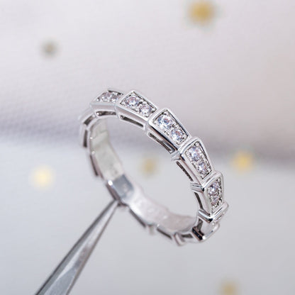 [Resenly Jewelry]SERPENTI RING SILVER DIAMOND PAVED 3MM