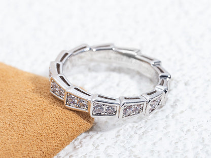 [Resenly Jewelry]SERPENTI RING SILVER DIAMOND PAVED 3MM