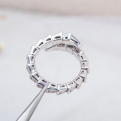[Resenly Jewelry]SERPENTI RING SILVER DIAMOND PAVED 4MM