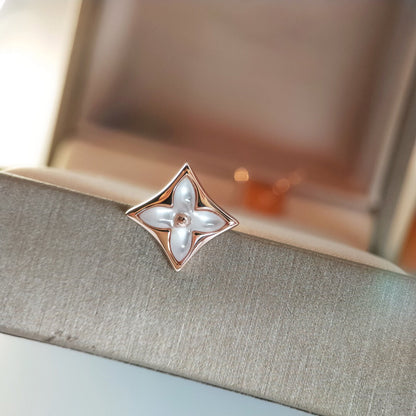 [Resenly Jewelry] スターMOPピンクゴールドピアス