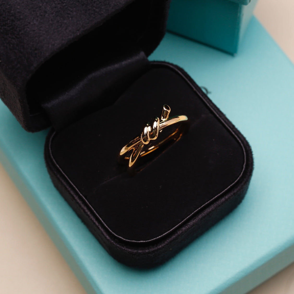 [Resenly Jewelry]KNOT RING PINK GOLD