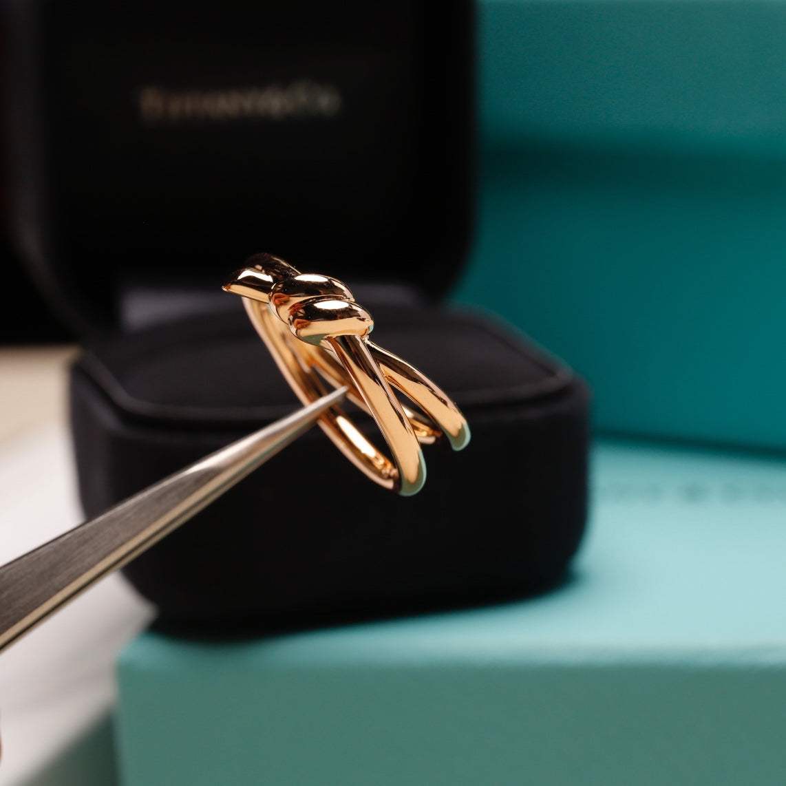 [Resenly Jewelry]KNOT RING PINK GOLD