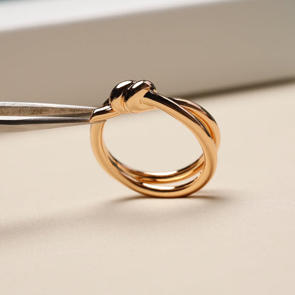 [Resenly Jewelry]KNOT RING PINK GOLD