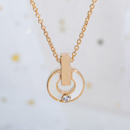 [Resenly Jewelry]GARI NECKLACE PINK GOLD MOP
