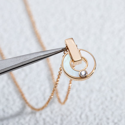 [Resenly Jewelry]GARI NECKLACE PINK GOLD MOP