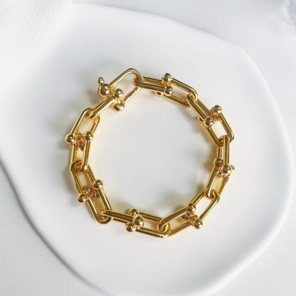 [Resenly Jewelry]ハードウェア ゴールドブレスレット
