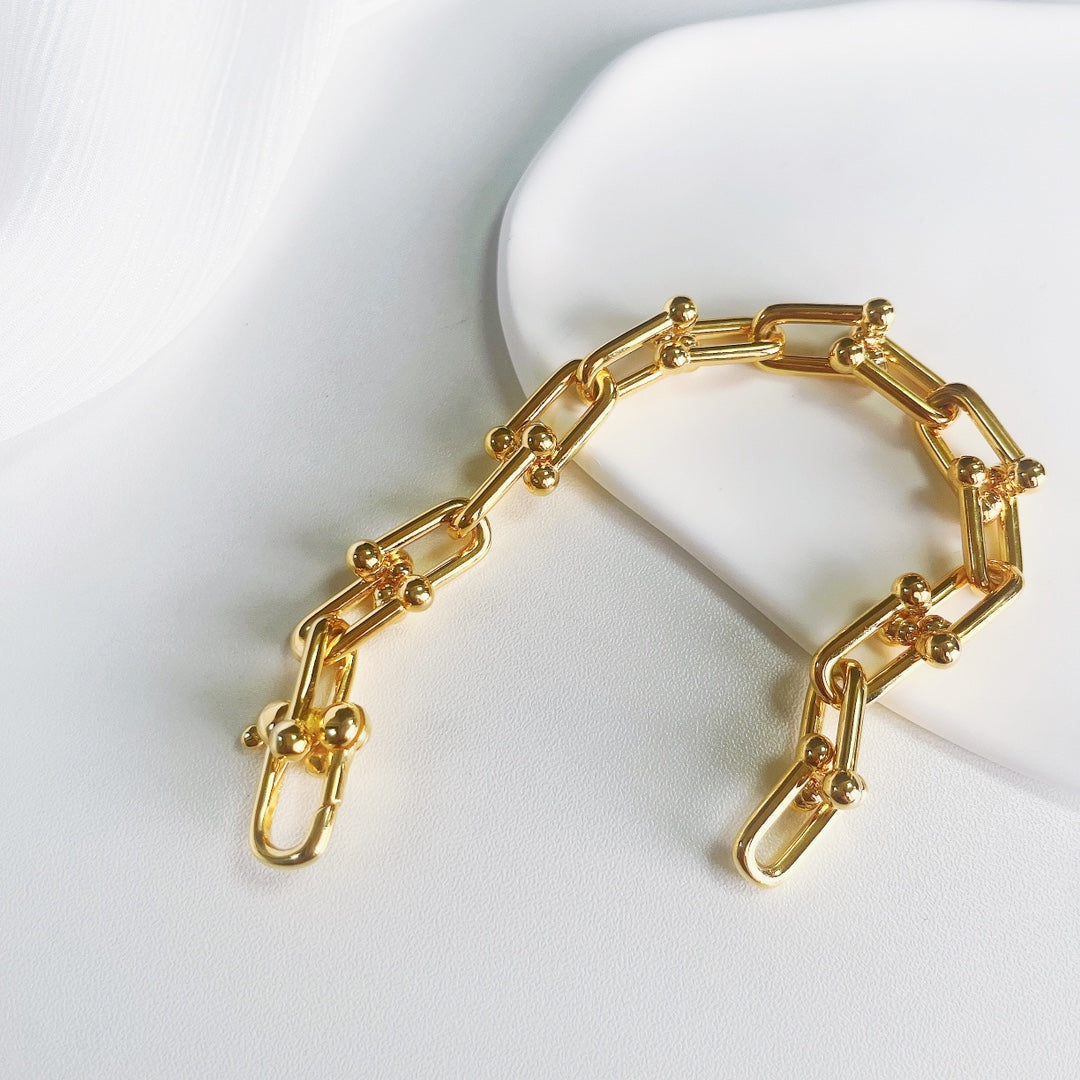 [Resenly Jewelry]ハードウェア ゴールドブレスレット