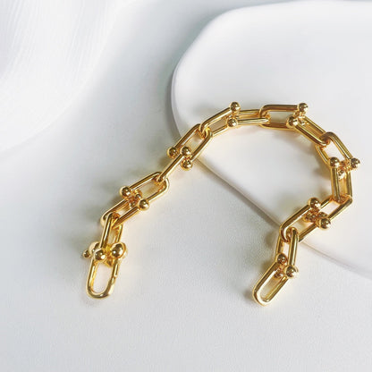 [Resenly Jewelry]ハードウェア ゴールドブレスレット