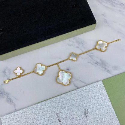 [Resenly Jewelry]MAGIC CLOVER MOP GOLD BRACELET 5 MOTIFS