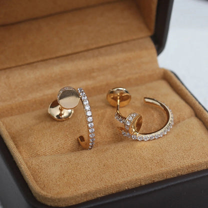 [Resenly Jewelry]JUSTE FULL DIAMOND SMALL EARRINGS