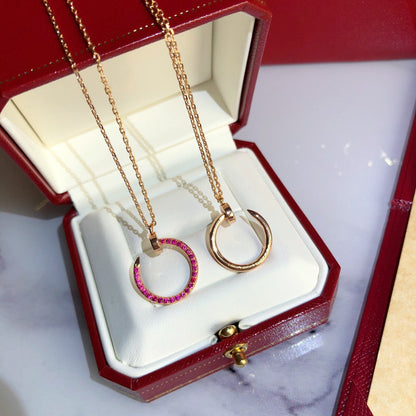 [Resenly Jewelry]JUSTE NECKLACE RED FULL DIAMONDS