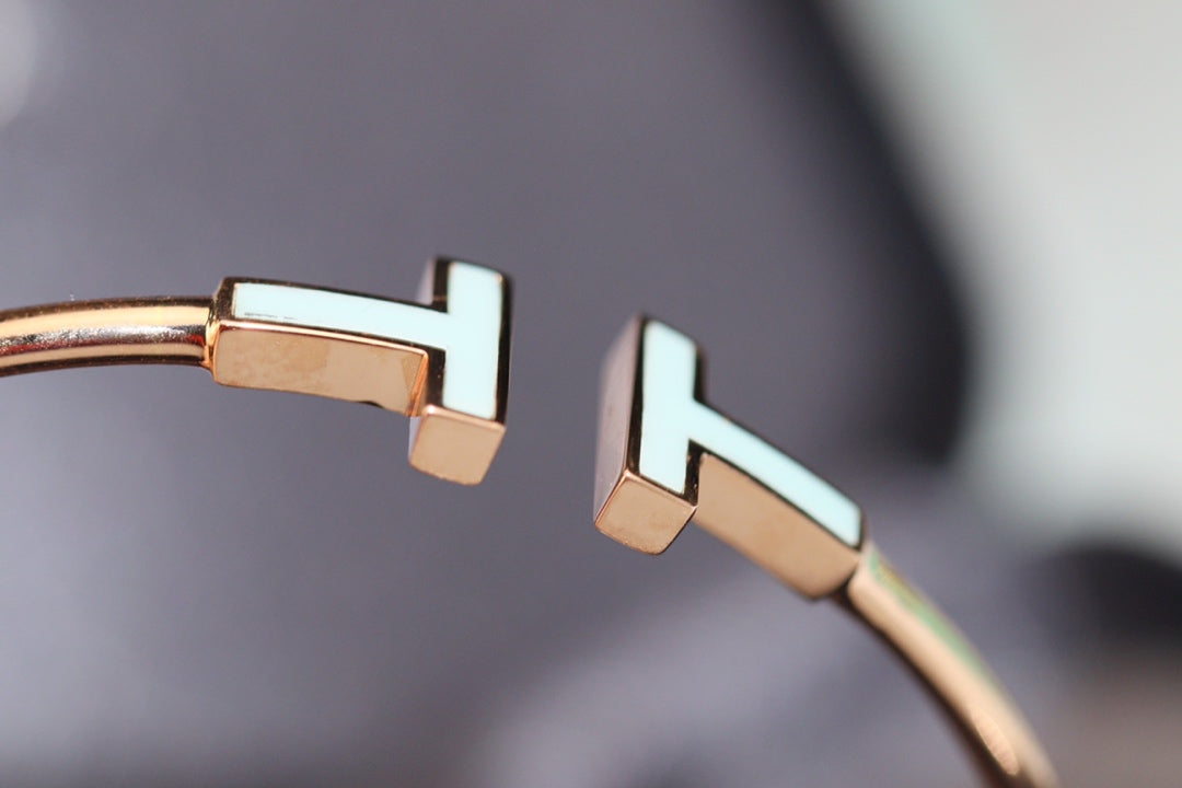 [Resenly Jewelry]T BRACELET 1.8MM TURQUOISE PINK GOLD