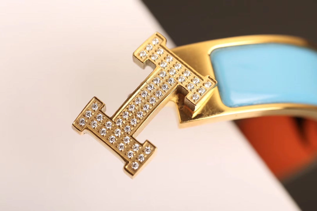 [Resenly Jewelry]H CLOUD BLUE BRACELET GOLD DIAMOND