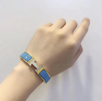 [Resenly Jewelry]H CLOUD BLUE BRACELET GOLD DIAMOND