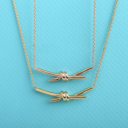 [Resenly Jewelry]KNOT NECKLACE GOLD