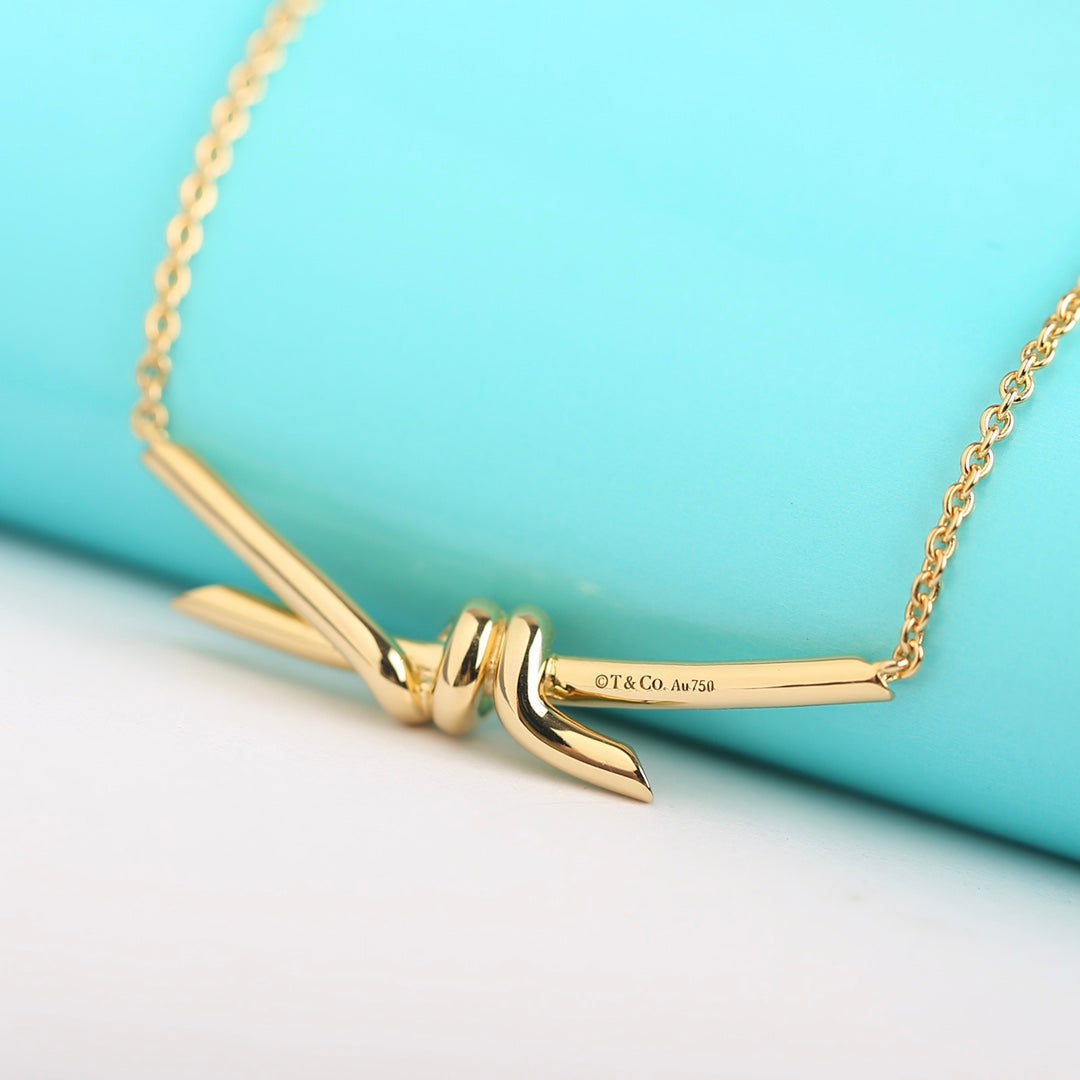 [Resenly Jewelry]KNOT NECKLACE GOLD