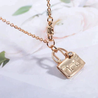 [Resenly Jewelry]AMULETTE PEDANT ROSE GOLD NECKLACE