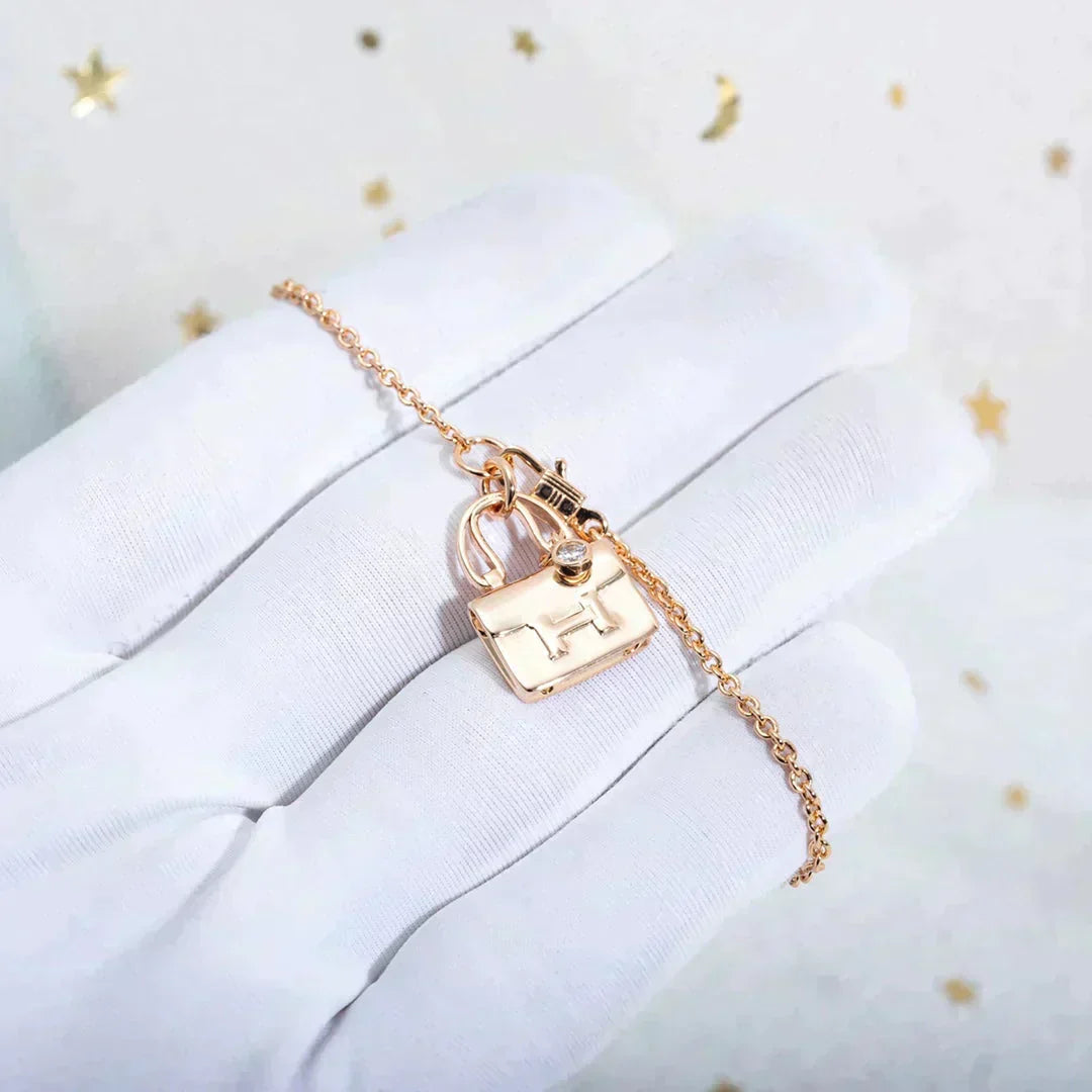 [Resenly Jewelry]AMULETTE PEDANT ROSE GOLD NECKLACE