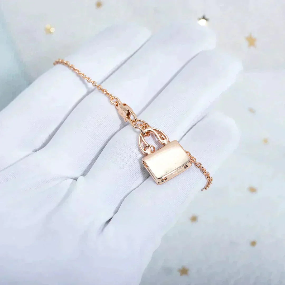 [Resenly Jewelry]AMULETTE PEDANT ROSE GOLD NECKLACE
