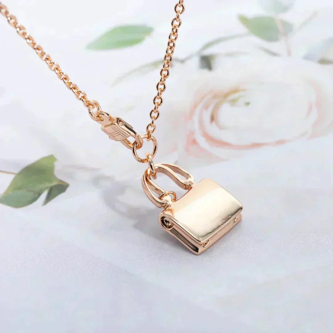 [Resenly Jewelry]AMULETTE PEDANT ROSE GOLD NECKLACE
