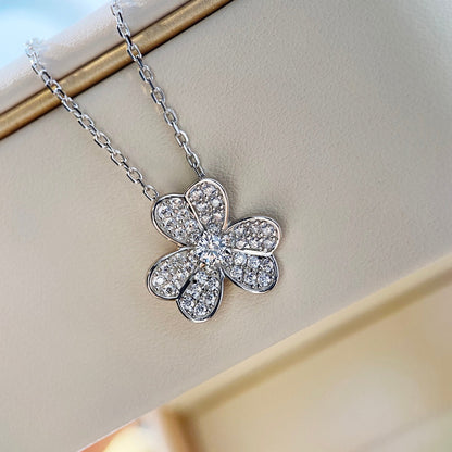 [Resenly Jewelry]クローバーダイヤモンドネックレス シルバー