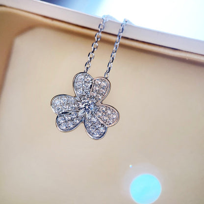 [Resenly Jewelry]クローバーダイヤモンドネックレス シルバー