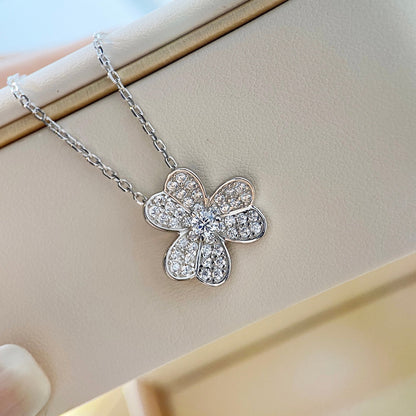 [Resenly Jewelry]クローバーダイヤモンドネックレス シルバー
