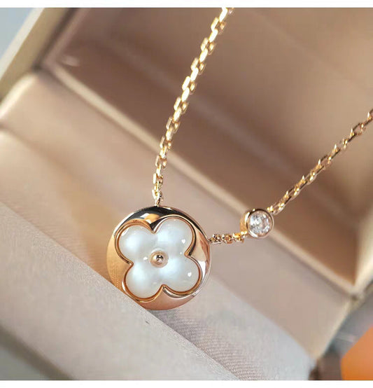 [Resenly Jewelry]SUN MOP GOLD 1 DIAMOND NECKLACE