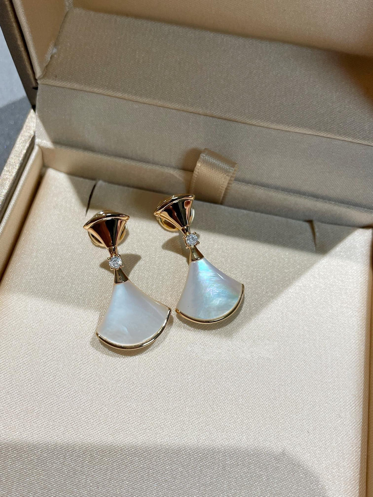 [Resenly Jewelry]DREAM MOP 1 DIAMOND EARRINGS