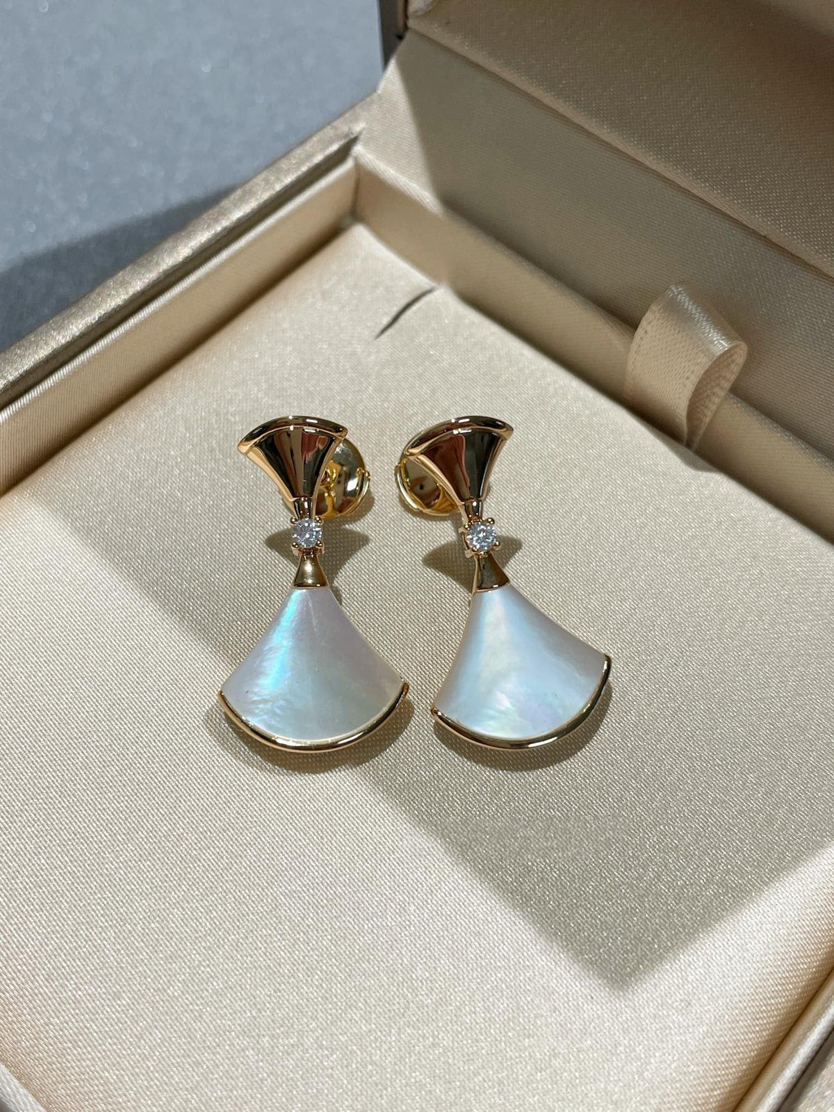 [Resenly Jewelry]DREAM MOP 1 DIAMOND EARRINGS