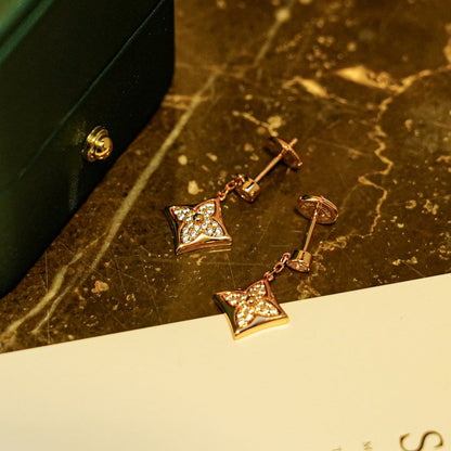 [Resenly Jewelry]STAR DIAMONDS EARRINGS GOLD