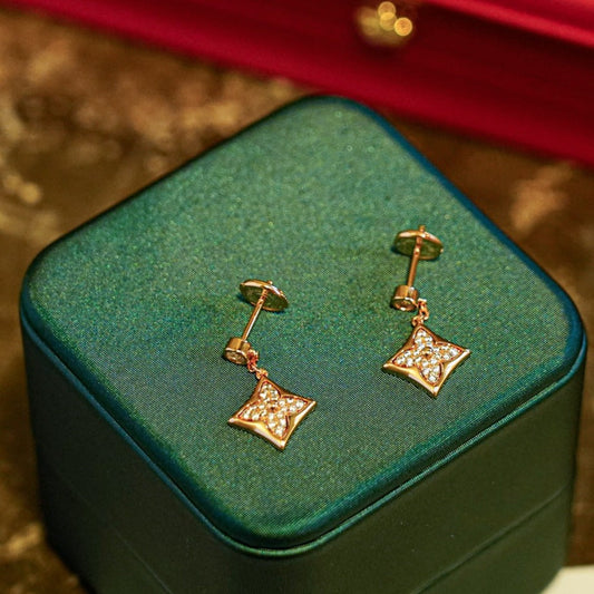 [Resenly Jewelry]STAR DIAMONDS EARRINGS GOLD