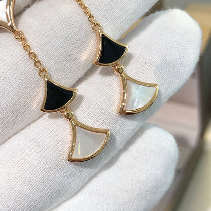 [Resenly Jewelry]DREAM EARRINGS 3 MOTIFS ONYX MOP PINK GOLD