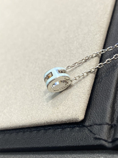 [Resenly Jewelry]POP H LIGHT BLUE NECKLACE