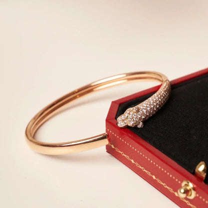[Resenly Jewelry]PANTHERE HALF DIAMOND OPEN BRACELET