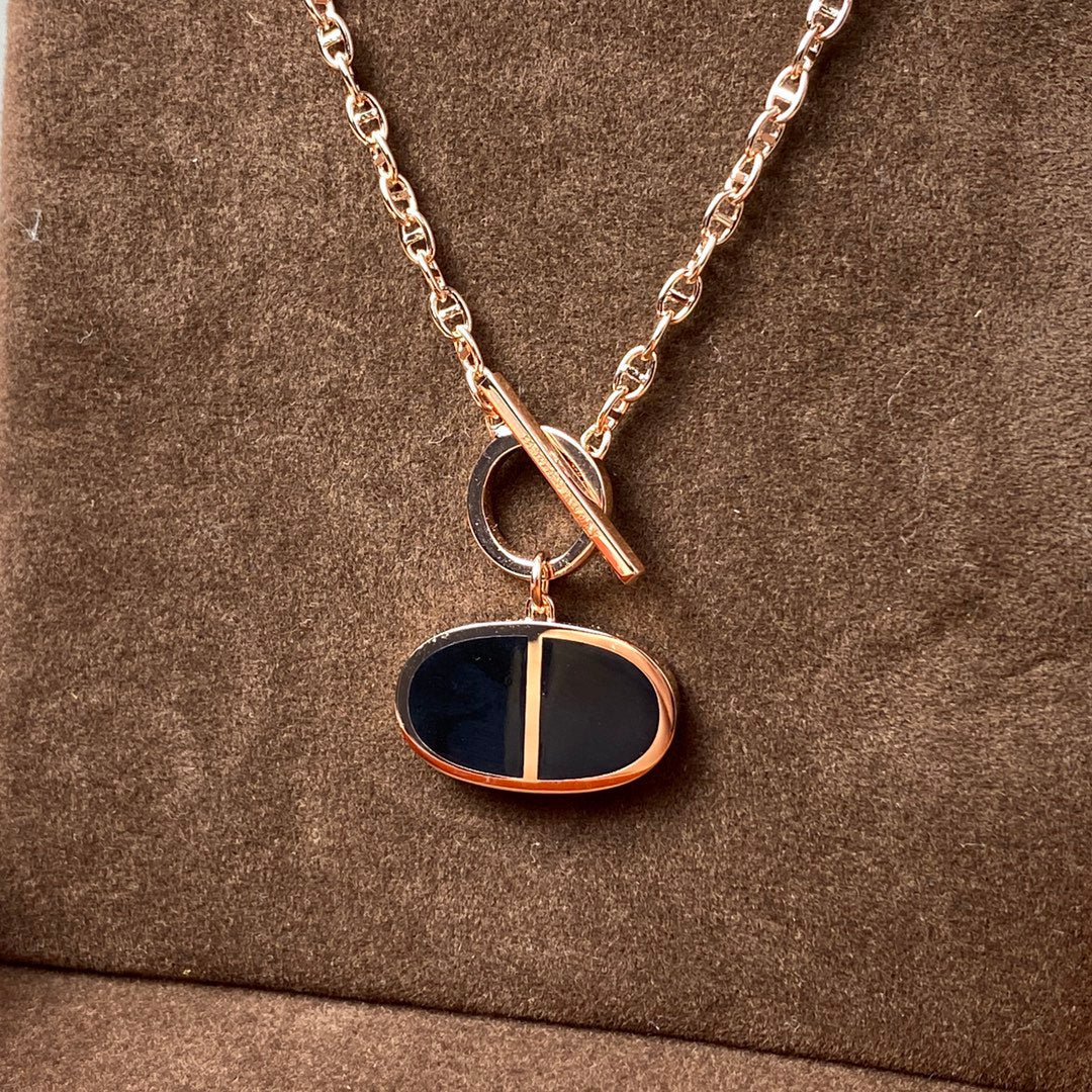 [Resenly Jewelry]シェーヌ・ヴェルソ ブラックセラミック ネックレス
