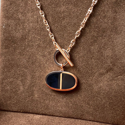 [Resenly Jewelry]シェーヌ・ヴェルソ ブラックセラミック ネックレス