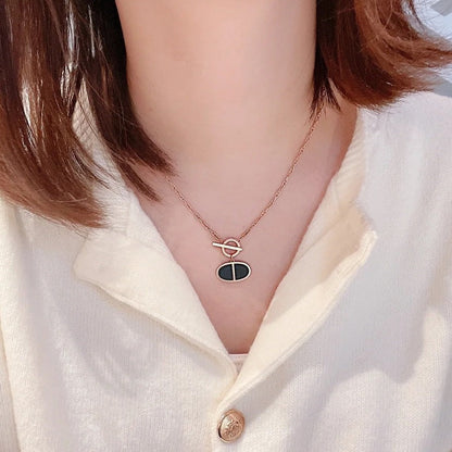[Resenly Jewelry]シェーヌ・ヴェルソ ブラックセラミック ネックレス