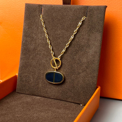 [Resenly Jewelry]シェーヌ・ヴェルソ ブラックセラミック ネックレス