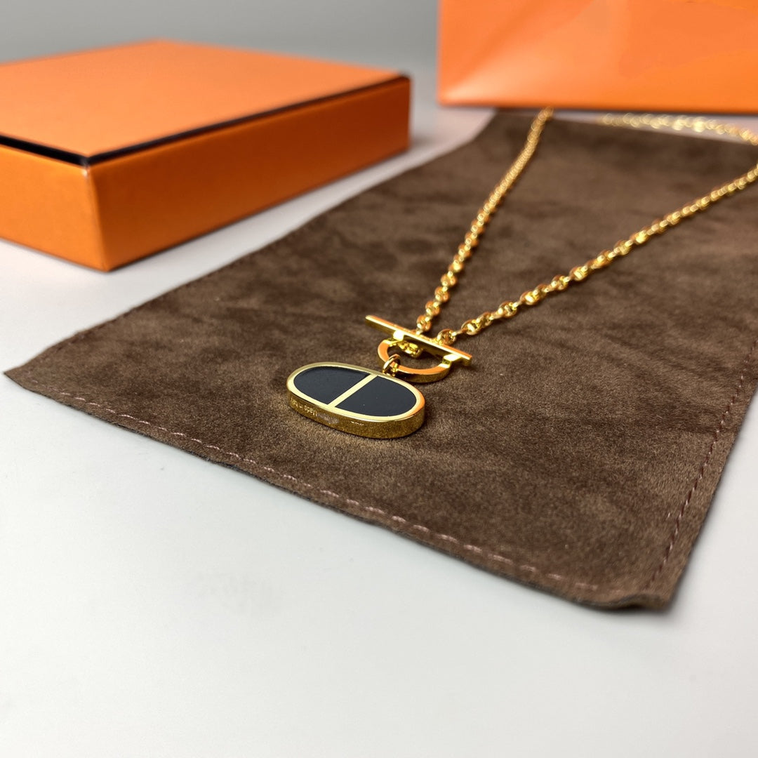 [Resenly Jewelry]シェーヌ・ヴェルソ ブラックセラミック ネックレス