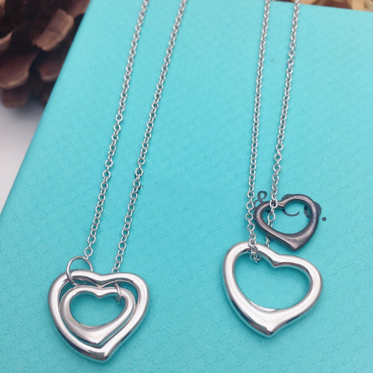 [Resenly Jewelry]OPEN HEART SILVER NECKLACE