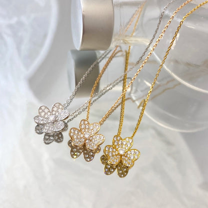 [Resenly Jewelry]FLOWER DIAMOND NECKLACE