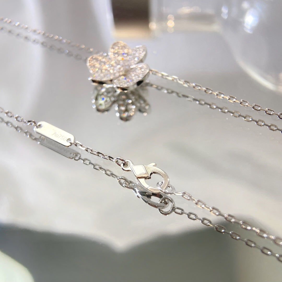 [Resenly Jewelry]FLOWER DIAMOND NECKLACE