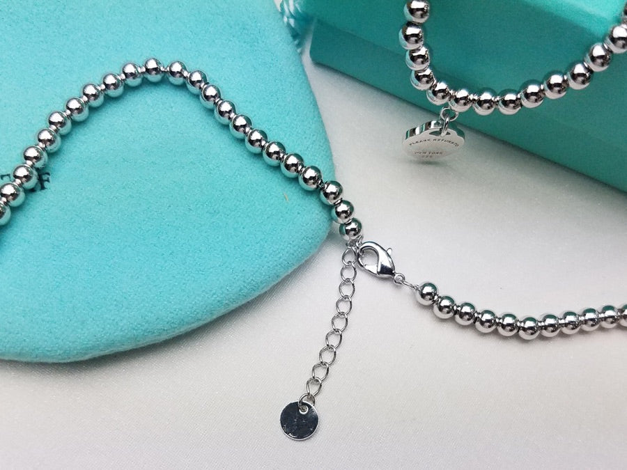 [Resenly Jewelry]ハートペンダント シルバーボールチェーンネックレス