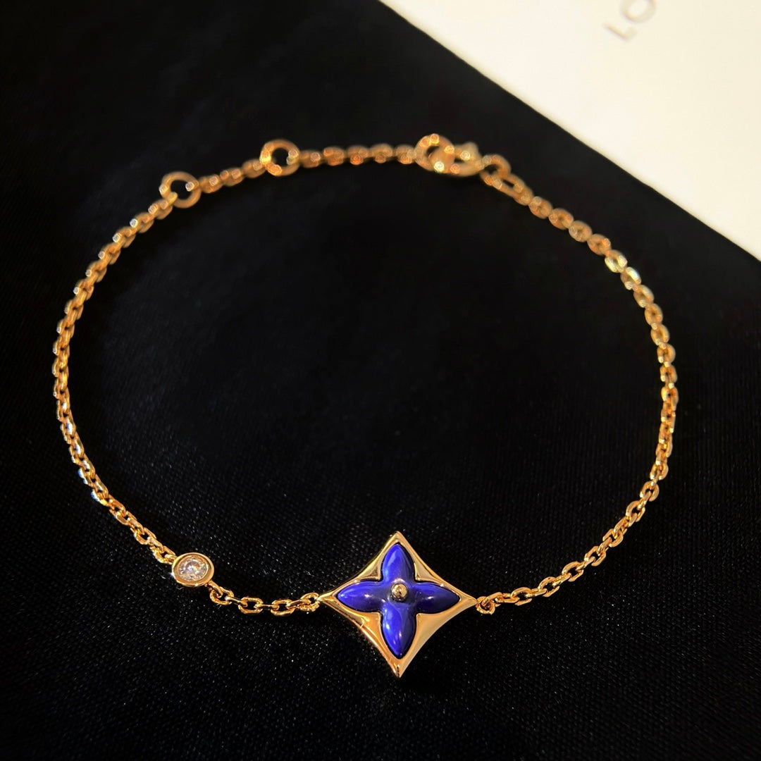 [Resenly Jewelry]カラースター ピンクゴールド ダイヤモンドブレスレット